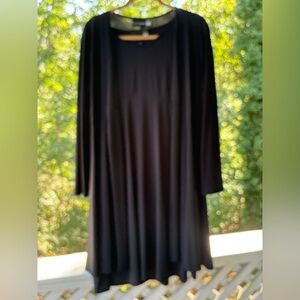 Anthony Originals Black Slinky 2pc Dress w/ Duster
